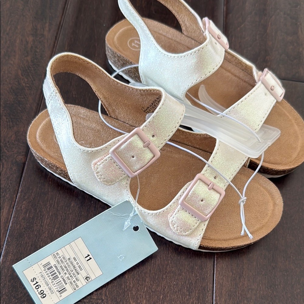 NWT Cat and Jack Reagan Blush Pink Sandals with Adjustable Straps